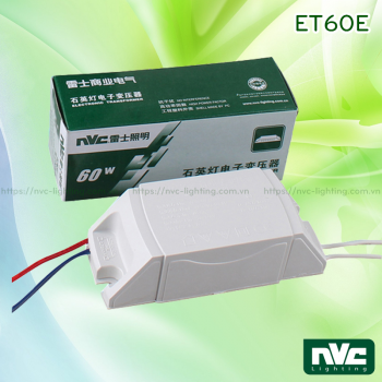 ET60E - Bộ đổi nguồn 220V sang 12V tương thích cả bóng halogen và LED (MR16, G4, G5), dùng cho bóng đèn chùm sợi đốt, đèn tranh, đèn gắn tường