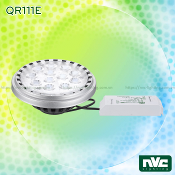 QR111E 20W - Bóng đèn LED AR111 thân nhôm đúc nguyên khối phủ sơn tĩnh điện chống ăn mòn, mắt vân chống chói, tương thích DIM