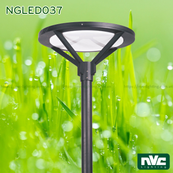 NGLED037 50W - Đèn cột sân vườn cao 3.5m, CRI 70, chip Edison, IP55, thân nhôm đúc thép sơn tĩnh điện chống oxy hóa, lens khuếch tán PMMA cao cấp truyền dẫn ánh sáng, chống lóa và ngăn tia cực tím