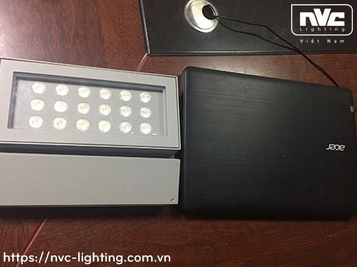 NWLED5524 36W – Đèn LED surface wall light gắn tường 30° IP54 chiếu sáng cổng ra vào, chip Cree, thân nhôm đúc, mắt vân chống chói, kính cường lực trong
