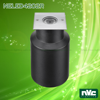 NELED4202 2.5W - Đèn âm đất chiếu rọi thân nhôm đúc, mặt inox 316, kính cường lực 5mm, chip Cree, chịu lực tối đa 321kg Ø10mm, IP67