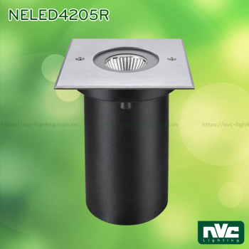 NELED4205 6.5W - Đèn LED chôn đất chiếu rọi chip COB Sharp, thân nhôm đúc, mặt inox 316, kính cường lực 8mm, chịu lực tối đa 2000kg, IP67