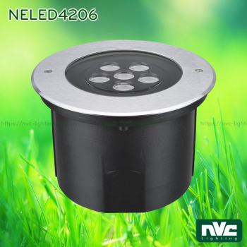 NELED4206 18W - Đèn LED chôn đất chiếu rọi đa góc (20°, 35° và 45°), thân nhôm đúc, mặt inox 316, kính cường lực 8mm, chip Nichia, IP67