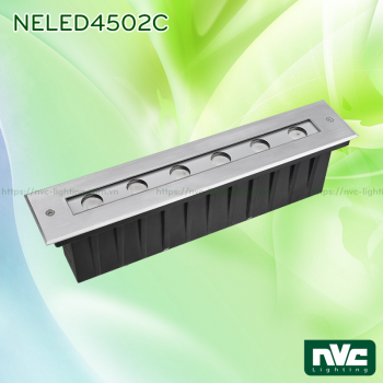 NELED4502C 12W - Đèn LED âm đất dẫn hướng, chip Osram, mặt inox 316, kính cường lực 8mm, chịu lực tối đa 2000kg Ø60mm, IP67