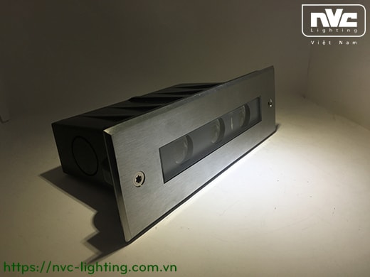 NELED4501C 7W - Đèn LED âm đất dẫn hướng, chip Osram, thân nhôm đúc nguyên khối, kính cường lực 8mm, chịu lực tối đa 2000kg Ø60mm, IP67