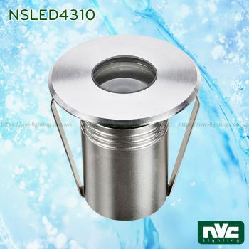 NSLED4310 3W 3.5W - Đèn LED âm nước thân inox 316, kính cường lực 7mm, đệm cao su EDPM kín nước, chip Osram, IP68