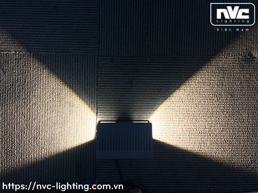 NWLED3515 7W NWLED3516 14W - Đèn LED surface wall light gắn tường IP54 45° mặt vuông, chiếu 1 đầu hoặc 2 đầu, chip CREE, thân nhôm đúc, kính cường lực trong