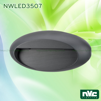 NWLED3506 NWLED3507 3.5W - Đèn LED gắn tường IP54 ngoài trời, chip COB chiếu hành lang, thân nhôm đúc nguyên khối, lens kính cường lực cao cấp