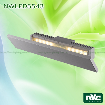 NWLED5543 21W - Đèn LED gắn tường surface wall light chiếu hắt gián tiếp, chip Cree, thân nhôm đúc, kính cường lực mờ, IP54