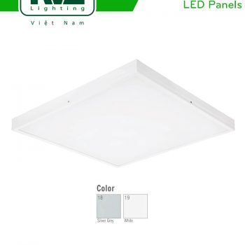 NLED402*C - Đèn LED panel phẳng, góc chiếu 110°, khung thép tổng hợp, sơn tĩnh điện chống gỉ, lắp âm hoặc nổi
