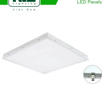 NLED404*C - Đèn LED panel phẳng, góc chiếu 110°, khung nhôm tổng hợp, sơn tĩnh điện chống gỉ, lắp âm hoặc nổi