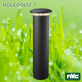 NGLED5612 12W - Đèn trụ nấm sân vườn thân hợp kim nhôm cán cao cấp phủ sơn tĩnh điện chống oxy hóa, lens PC chống chói, chip Cree, IP54, cao 220mm hoặc 750mm