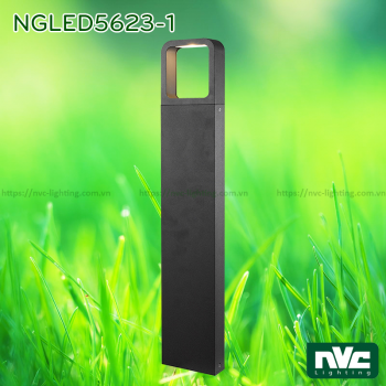 NGLED5623 9W - Đèn trụ nấm sân vườn chip Cree IP54, thân hợp kim nhôm cán cao cấp phủ sơn tĩnh điện chống oxy hóa, lens khuếch tán ánh sáng đều 2 bên, cao 350mm hoặc 650mm