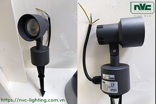NFLED5012 6.5W 9W – Đèn LED cắm cỏ IP65 chip Cree, góc chiếu 24°, CRI > 80, thân nhôm đúc phủ sơn tĩnh điện chống ăn mòn, mắt LED chống chói, mặt kính chịu lực chịu nhiệt, cao 0.17m