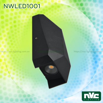 NWLED1001 NWLED1002 6W - Đèn LED gắn tường COB IP20 IP65 chiếu sáng 1 đầu theo phong cách Batman, thân nhôm đúc phủ sơn tĩnh điện trắng hoặc đen, kính cường lực mờ