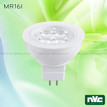 MR16I 4W 5W 6W - Bóng nón LED chân cắm G5.3, điện áp AC 220V hoặc DC 12V, vỏ polycarbonate, tản nhiệt nhôm đúc trong thân bóng