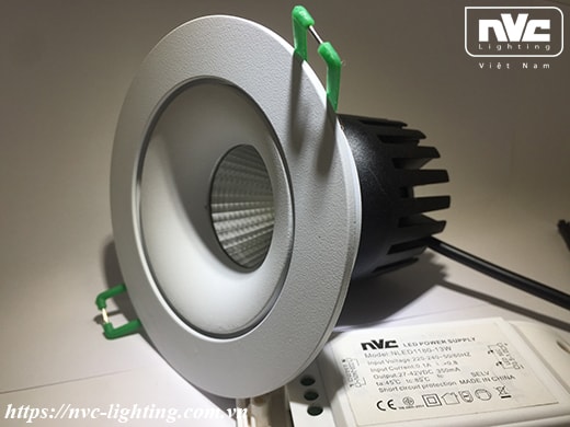 NLED1180 7W 10W 13W 15W - Đèn rọi âm trần COB MR16 module thay thế linh hoạt, tản nhiệt nhôm đúc, chấn lưu Osram rời