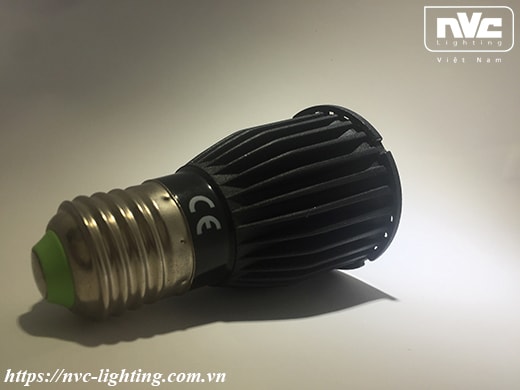 MR16 E27 - Bóng đèn LED lắp chóa thả bàn ăn, chiếu rọi đui xoáy E27 MR16, thân nhôm đúc nguyên khối, chip NICHIA