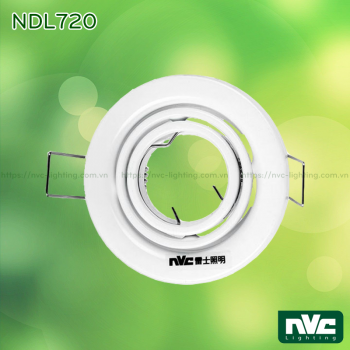 NDL720 - Đèn âm trần module 2 vành xoay, thân thép sơn tĩnh điện, lắp bóng rời MR16