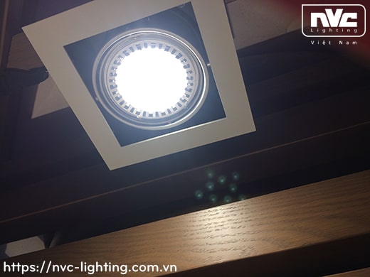NDL501BJ NDL502BJ - Đèn multiple downlight âm trần 2 vành chỉnh hướng, tương thích bóng rời AR111 halogen hoặc LED, vành nhôm đúc, sơn tĩnh điện chống oxy hóa