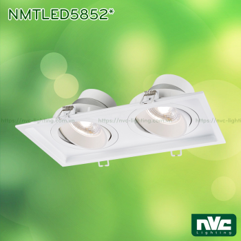 NMTLED5851A 9W, NMTLED5852A 2x9W, NMTLED5853A 3x9W - Đèn LED multiple downlight LED COB mặt lõm, mắt ngọc chống chói