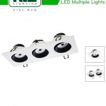 NLED511 NLED512 NLED513 - Đèn LED multiple downlight chóa vân tán sáng, mặt lõm chống chói