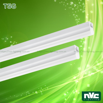 T5G - Bộ đèn tuýp LED T5 chụp nhựa chống chói, máng hợp kim nhôm cao cấp tản nhiệt nhanh, bề mặt xử lý nhôm hóa anos, chip ETI, Ra 80, góc chiếu 150°, IP20