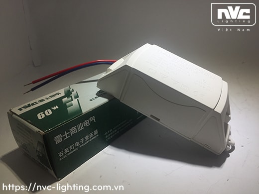 ET60E - Bộ đổi nguồn 220V chuyển 12V 2 trong 1, tương thích cả bóng halogen và LED (MR16, G4, G5), dùng cho bóng đèn chùm sợi đốt, đèn tranh, đèn gắn tường...