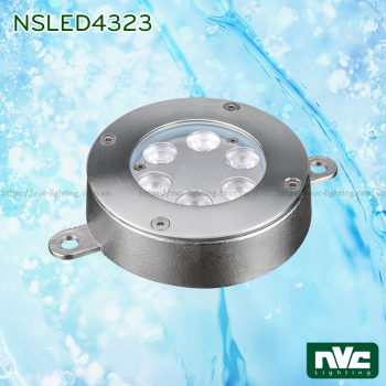 NSLED4323 12.5W 17W - Đèn LED âm nước thân inox 316, kính cường lực 8mm, đệm cao su EDPM kín nước, chip Osram, IP68