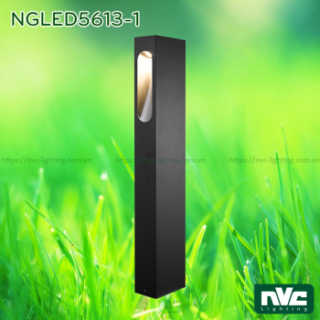NGLED5613 9W - Đèn trụ sân vườn chip Cree COB IP54, thân hợp kim nhôm cán cao cấp phủ sơn tĩnh điện chống oxy hóa, cao 250mm hoặc 650mm