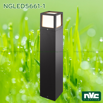 NGLED5661 16W - Đèn trụ sân vườn IP54 chip Cree, thân hợp kim nhôm cán cao cấp phủ sơn tĩnh điện chống oxy hóa, tán quang PC Opal, cao 265mm hoặc 650mm