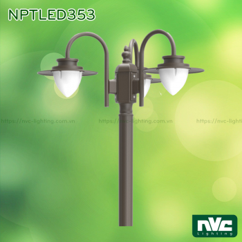 NPTLED353 24W – Đèn cột sân vườn chip Cree COB 3 bóng, cấp bảo vệ IP54, cao 2410mm, độ sáng 1.900 lumens, 110V-240V, tuổi thọ 30.000 giờ