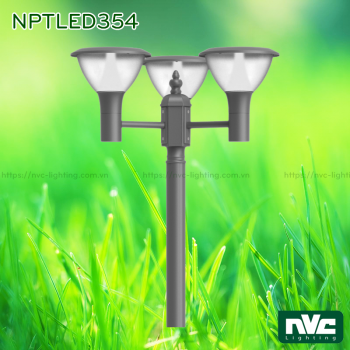 NPTLED354 24W – Đèn cột sân vườn chip Cree COB 3 bóng, cao 2466mm, quang thông 1.900 lumens, 110V-240V, tuổi thọ 30.000 giờ, cấp bảo vệ IP54