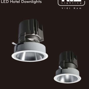 NLED8114 11W 15W Series - Đèn LED downlight khách sạn cao cấp lắp âm trần, độ thật ánh sáng CRI 90, bóng ẩn chống chói, góc chiếu 15° 24° 36° 60°, góc xoay 30°, hệ số công suất PF 0.9 0.95, tương thích DALI