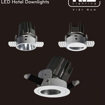 NLED8123D 8W Series - Đèn LED downlight khách sạn cao cấp 8W lắp âm trần, mặt hắt sáng dạng tròn, oval hoặc bán nguyệt, chỉ số hoàn màu CRI 90, bóng ẩn chống chói, góc chiếu 15° 24° 36°, góc xoay 30°, tương thích DALI