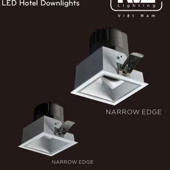 NLED8133 8W Series - Đèn LED downlight khách sạn cao cấp lắp âm trần, mặt đèn dáng vuông, chỉ số hoàn màu CRI 90, bóng ẩn chống chói, góc chiếu 15° 24° 36°, góc xoay 30°, tương thích DALI