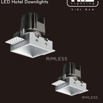 NLED8134 8W Series - Đèn LED downlight khách sạn cao cấp mặt vuông, lắp âm trần, độ thật ánh sáng CRI 90, bóng ẩn chống chói, góc chiếu 15° 24° 36°, góc xoay 30°, tương thích DALI