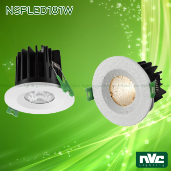 NSPLED181W 9W 12W - Đèn spotlight LED âm trần chống ẩm chống hơi nước IP65, tản nhiệt nhôm đúc, độ thật ánh sáng CRI 80, góc chiếu sáng 20 độ 38 độ, tuổi thọ lên tới 35.000h