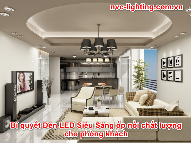 Bí quyết chọn Đèn LED Siêu Sáng ốp nổi cho phòng khách xịn sò ...